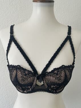 Adore Me Bra Lace Push Up Whimsigoth Dark Coquette Romantic Goth Lingerie